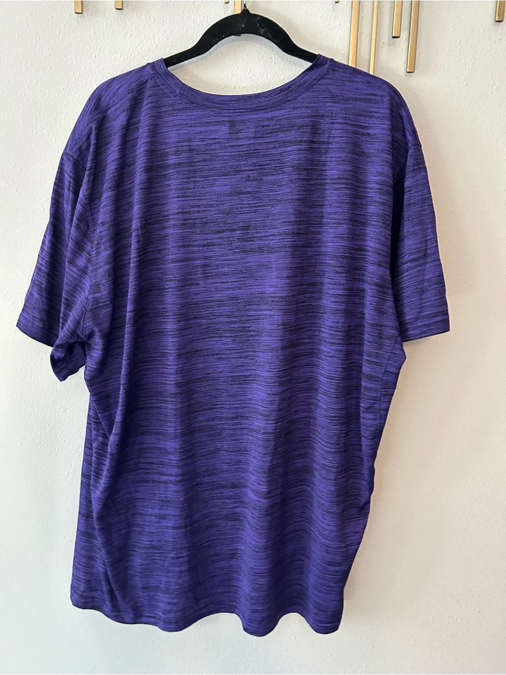 Nike Purple LSU Short-Sleeve Performance Tee with Yellow Logo